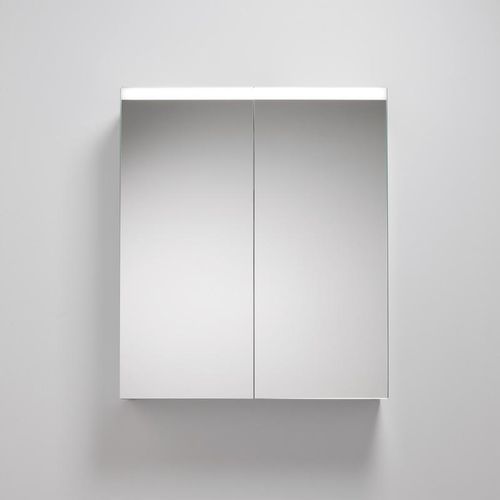 Mobile pensile per bagno con specchio con illuminazione integrata - VITTORIA 2 DOORS - Oasis Group srl - contemporanea / da parete