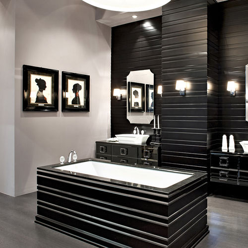 Vasca da bagno da appoggio - DAPHNE - Oasis Group srl - in resina / bianca / nera