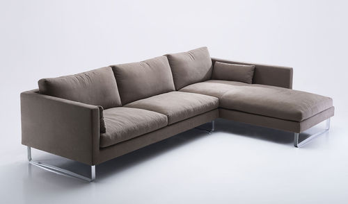 Divano contemporaneo - MAXWELL - Antidiva - in tessuto / in pelle / marrone