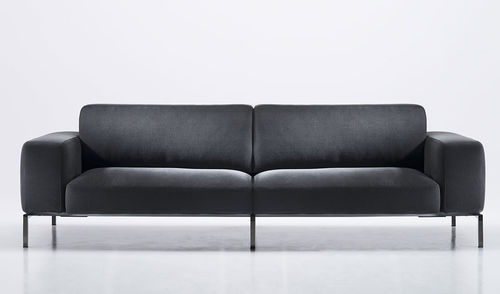 Divano contemporaneo - SOFT TIME - Antidiva - in tessuto / in pelle / nero