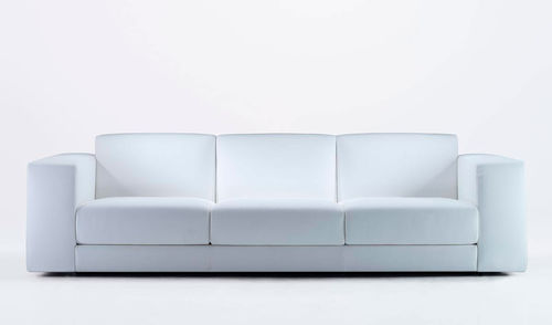 Divano contemporaneo - CAIO - Antidiva - in tessuto / in pelle / bianco