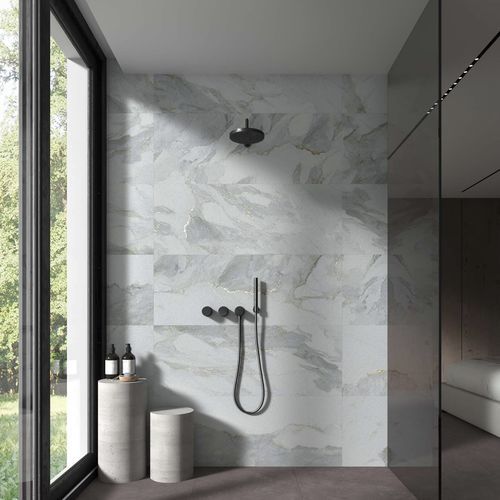 Lastra in pietra in marmo - CALACATTA GOLD - APAVISA PORCELANICO - per interni / per muro / levigata