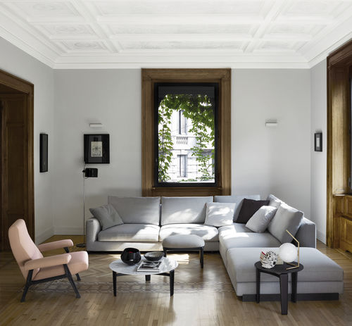Divano modulare - RENDEZ-VOUS  - Arflex - contemporaneo / in pelle / beige