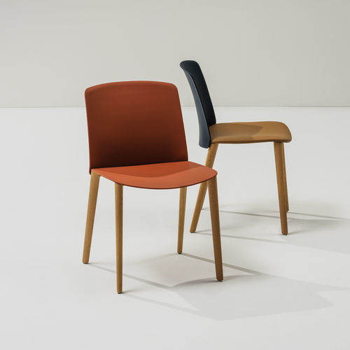 Sedia contemporanea - MIXU - Arper - da interno / in tessuto / in pelle