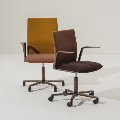 Sedia contemporanea - KINESIT MET - Arper - da interno / in tessuto / in pelle