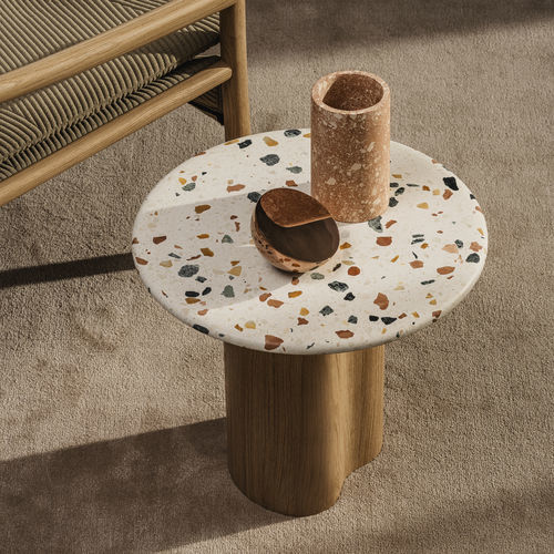 Tavolo d'appoggio contemporaneo - Ghia - Arper - in rovere / impiallacciato in legno / in terrazzo
