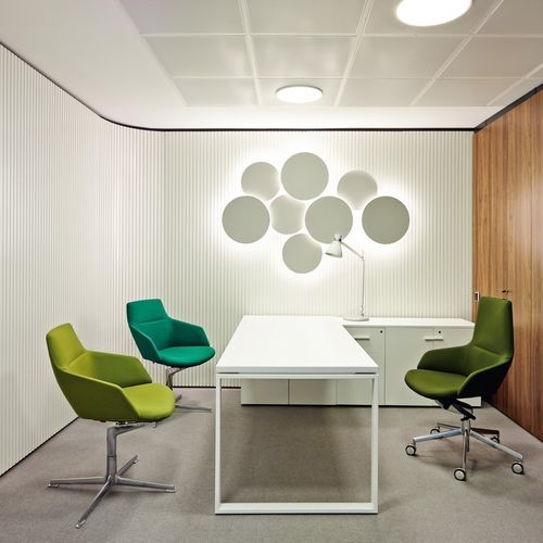 Poltrona visitatore contemporanea - ASTON: 4 WAYS - Arper - in tessuto / in pelle / in ecopelle