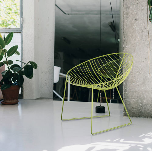 Poltrona contemporanea - LEAF  - Arper - in acciaio / in acciaio verniciato / con certificazione Greenguard®