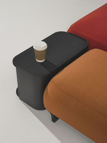 Pouf contemporaneo - RALIK  - Arper - in tessuto / in pelle / quadrato
