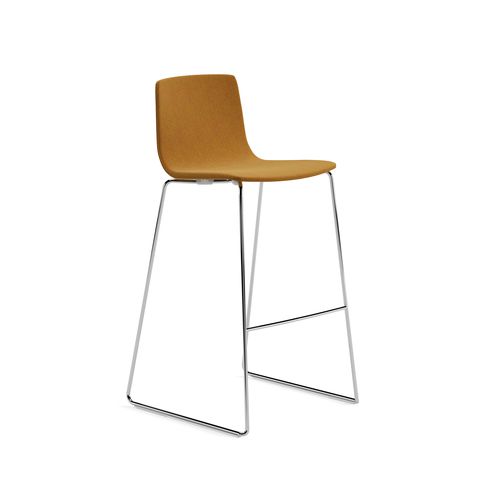 Sedia alta contemporanea - AAVA 02 - Arper - da interno / in tessuto / in pelle