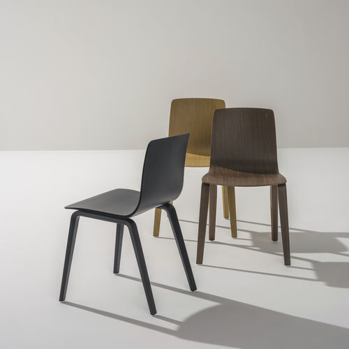 Sedia contemporanea - AAVA 02 - Arper - da interno / in tessuto / in pelle
