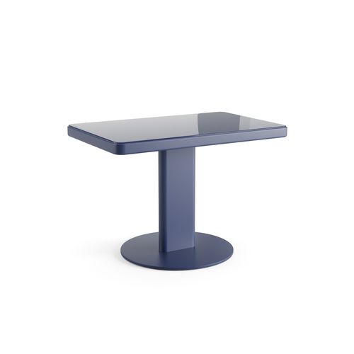 Tavolo d'appoggio contemporaneo - ROOPA - Arper - in MDF / in vetro / con supporto in metallo