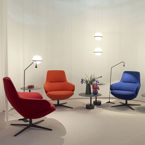 Poltrona contemporanea - ASTON CLUB - Arper - in tessuto / tessuto spalmato / in pelle