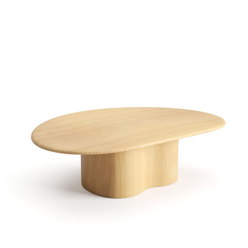 Tavolino basso contemporaneo - 7011 - Arper - in MDF / in rovere / con supporto in legno