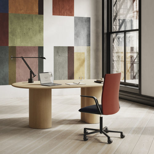 Tavolo contemporaneo - 7056 - Arper - in legno / in MDF / in rovere