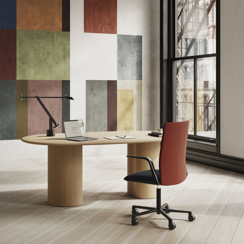 Tavolo contemporaneo - 7057 - Arper - in legno / in MDF / in rovere