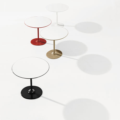 Tavolino contemporaneo - DIZZIE  - Arper - in MDF laccato / in marmo / in Fenix NTM