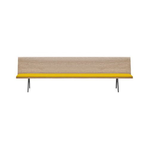 Panca contemporanea - ZINTA  - Arper - in legno / in tessuto / in pelle