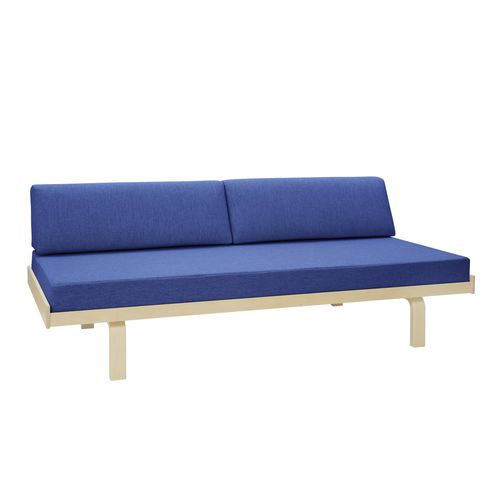Divanetto imbottito contemporaneo - 710 - Artek - in tessuto / in pelle / con supporto in betulla