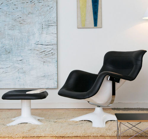 Poltrona contemporanea - KARUSELLI - Artek - in pelle / in acciaio / in fibra di vetro