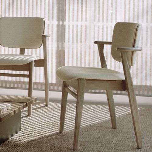 Sedia contemporanea - DOMUS - Artek - da interno / in pelle / in rovere