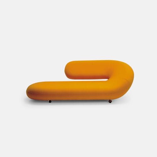 Dormeuse contemporanea - Chaise Longue - Artifort - in tessuto / con rotelle / blu