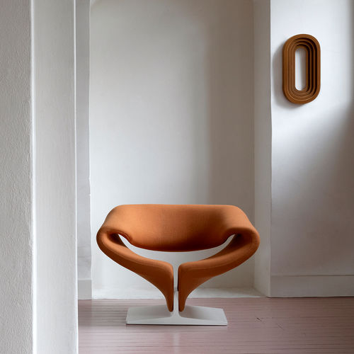 Poltrona contemporanea - Ribbon® - Artifort - in tessuto / in metallo / con poggiapiedi