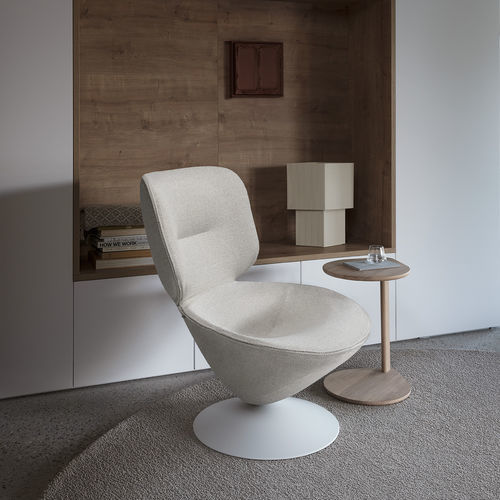 Poltrona contemporanea - Moon - Artifort - in tessuto / ergonomica / bianca