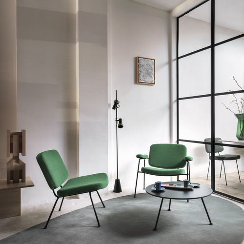 Poltrona contemporanea - Moulin Lounge - Artifort - in tessuto / in pelle / in acciaio con rivestimento a polvere