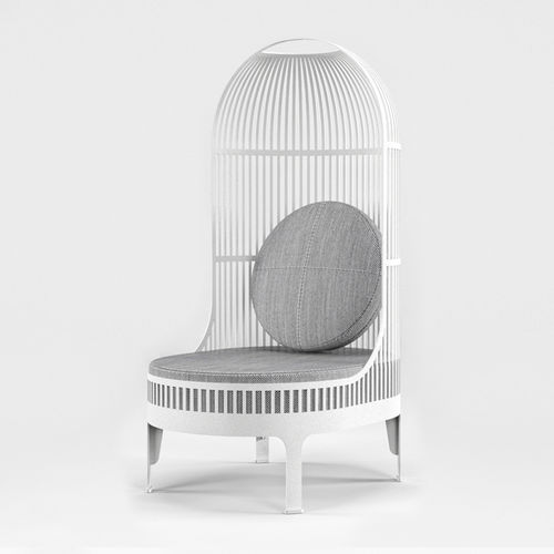 Poltrona contemporanea - NEST - Autoban - in tessuto / in metallo / a schienale alto