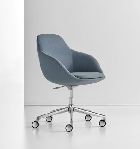 Sedia da ufficio contemporanea - CHANTAL - BERNHARD design - da interno / in pelle / in tessuto