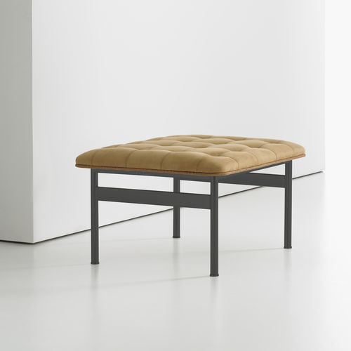 Ottomana contemporanea - CP.1 - BERNHARD design - in tessuto / in pelle / in acciaio inossidabile spazzolato