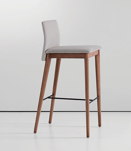 Sedia alta contemporanea - KL - BERNHARD design - da interno / in tessuto / in pelle