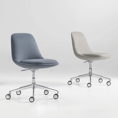 Sedia da ufficio contemporanea - CHLOE - BERNHARD design - da interno / in pelle / in tessuto