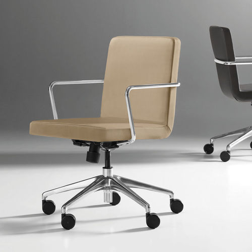 Sedia contemporanea - DUET - BERNHARD design - da interno / in pelle / in tessuto