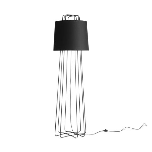 Lampada da terra - PERIMETER - BLU DOT - in tessuto / in acciaio / contemporanea