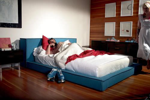 Letto matrimoniale - DODU - BLU DOT - singolo / contemporaneo / imbottito