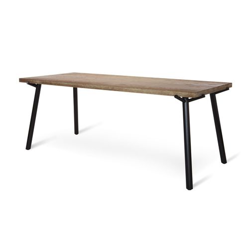 Tavolo da pranzo contemporaneo - BRANCH - BLU DOT - in rovere / in legno massiccio / in acciaio con rivestimento a polvere