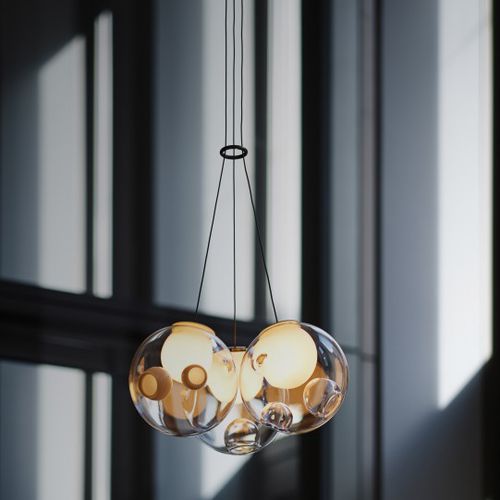 Lampada a sospensione - 28.3 - BOCCI - in acciaio / in vetro soffiato / contemporanea