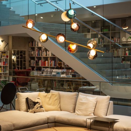 Lampada a sospensione - 28 SERIES - BOCCI - in ottone / in vetro soffiato / contemporanea