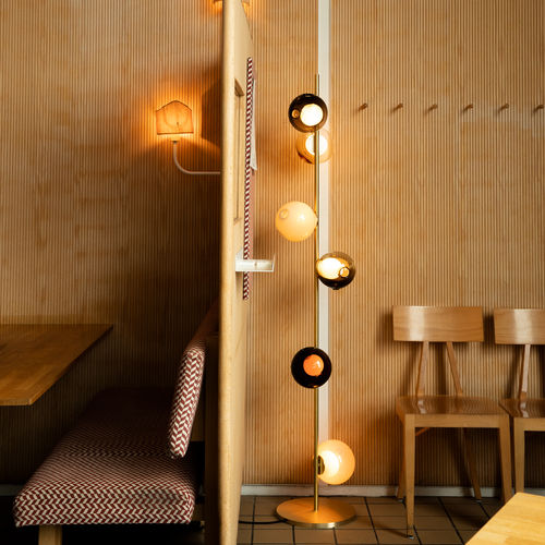 Lampada da terra - 28 SERIES - BOCCI - in ottone / in vetro soffiato / contemporanea