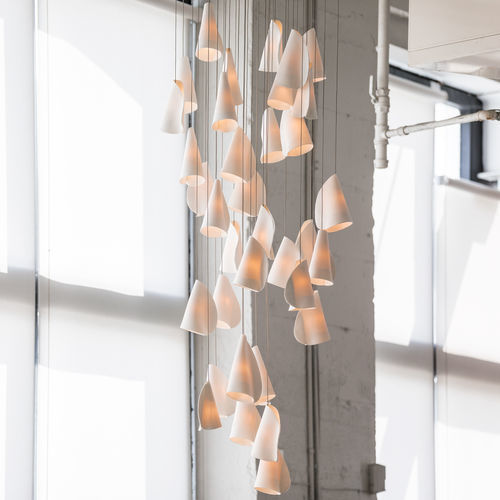 Lampada a sospensione - 21.21 - BOCCI - in vetro borosilicato / in porcellana / contemporanea