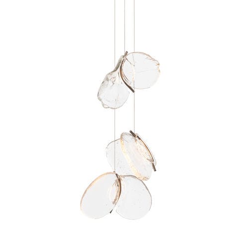 Lampadario contemporaneo - 141.3 - BOCCI - in acciaio / in vetro / con 3 punti luce