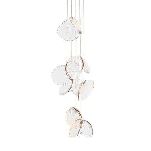 Lampadario contemporaneo - 141.7 RANDOM - BOCCI - in acciaio / in vetro / da 7 lampadine