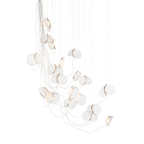 Lampadario moderno - 141.19 - BOCCI - in acciaio / in vetro / contract
