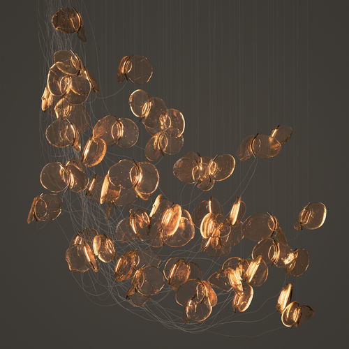 Plafoniera contemporanea - 141.61 - BOCCI - scultura / in acciaio / in vetro