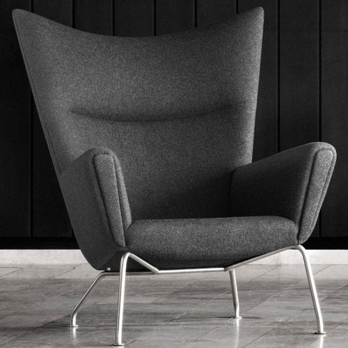 Poltrona contemporanea - CH445 - Carl Hansen & Son - in pelle / di Hans J. Wegner