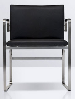 Sedia contemporanea - CH111 - Carl Hansen & Son - in tessuto resistente all'acqua / a slitta / contract