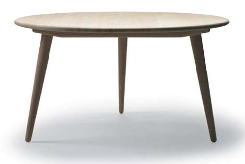 Tavolino basso contemporaneo - CH008 - Carl Hansen & Son - in legno / ovale / per uso residenziale
