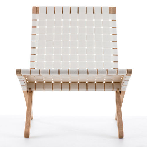 Poltrona contemporanea - MG501 - Carl Hansen & Son - in vimini / pieghevole